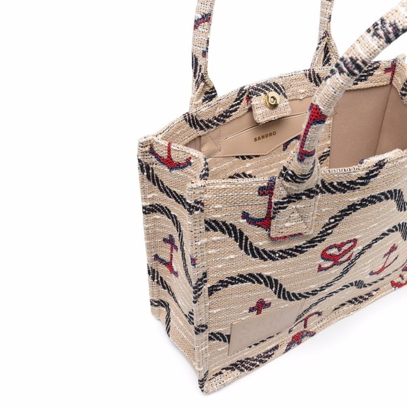 Sandro anchor-print jacquard tote - Picture 6 of 7